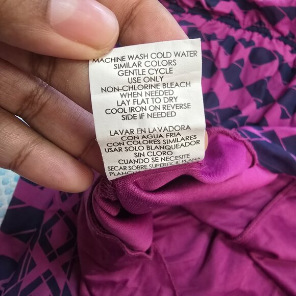 Speechless Purple Geometric Pattern Printed Dress Size Large - Picture 10 of 11